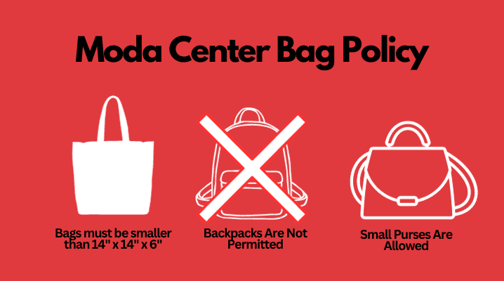 Moda Center Bag Policy