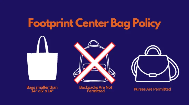 Footprint Center Bag Policy