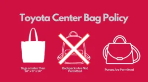 Toyota Center Bag Policy