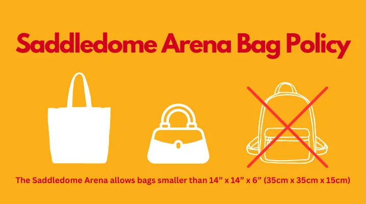 Saddledome Bag Policy