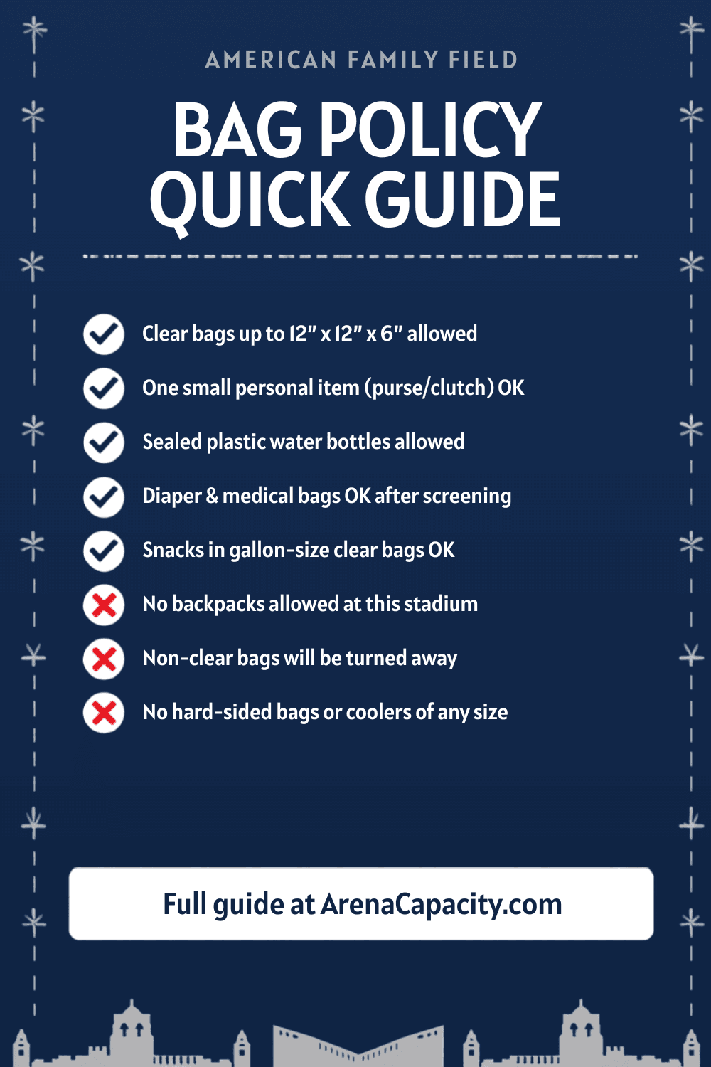 American Family Field bag policy โ what you can bring