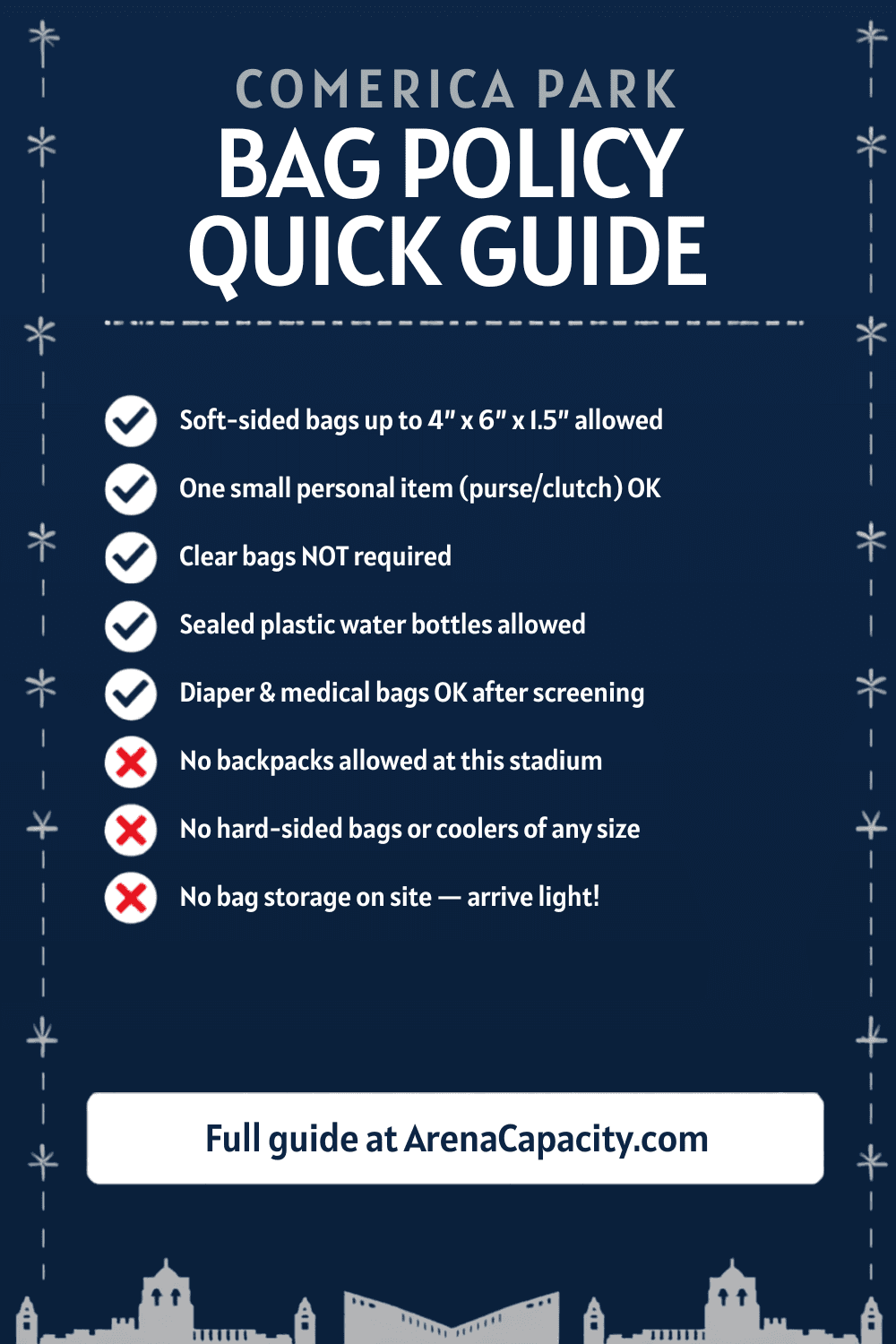 Comerica Park bag policy โ what you can bring