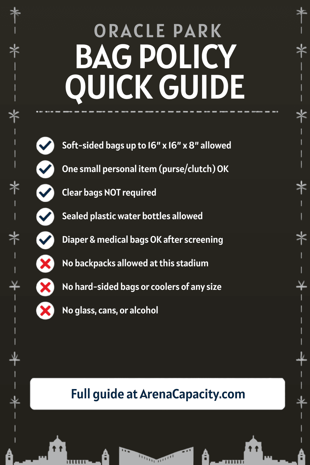 Oracle Park bag policy — what you can bring