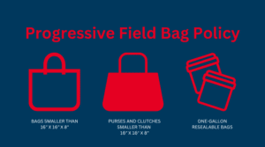 progressive field bag policy