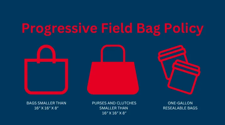 progressive field bag policy