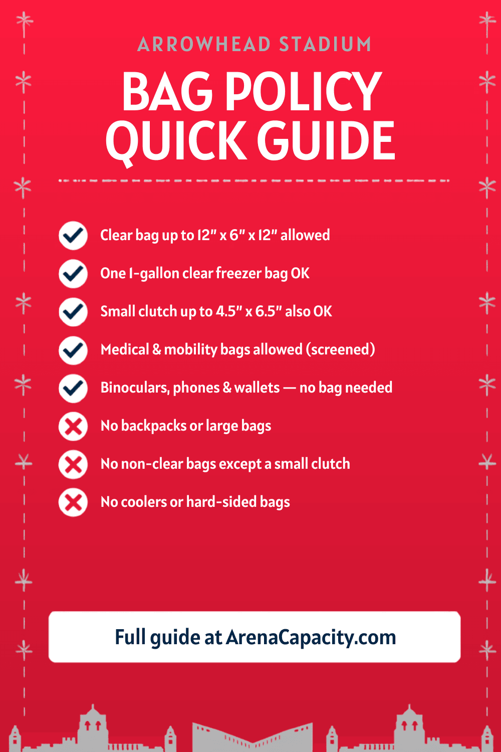 Arrowhead Stadium bag policy — what you can bring