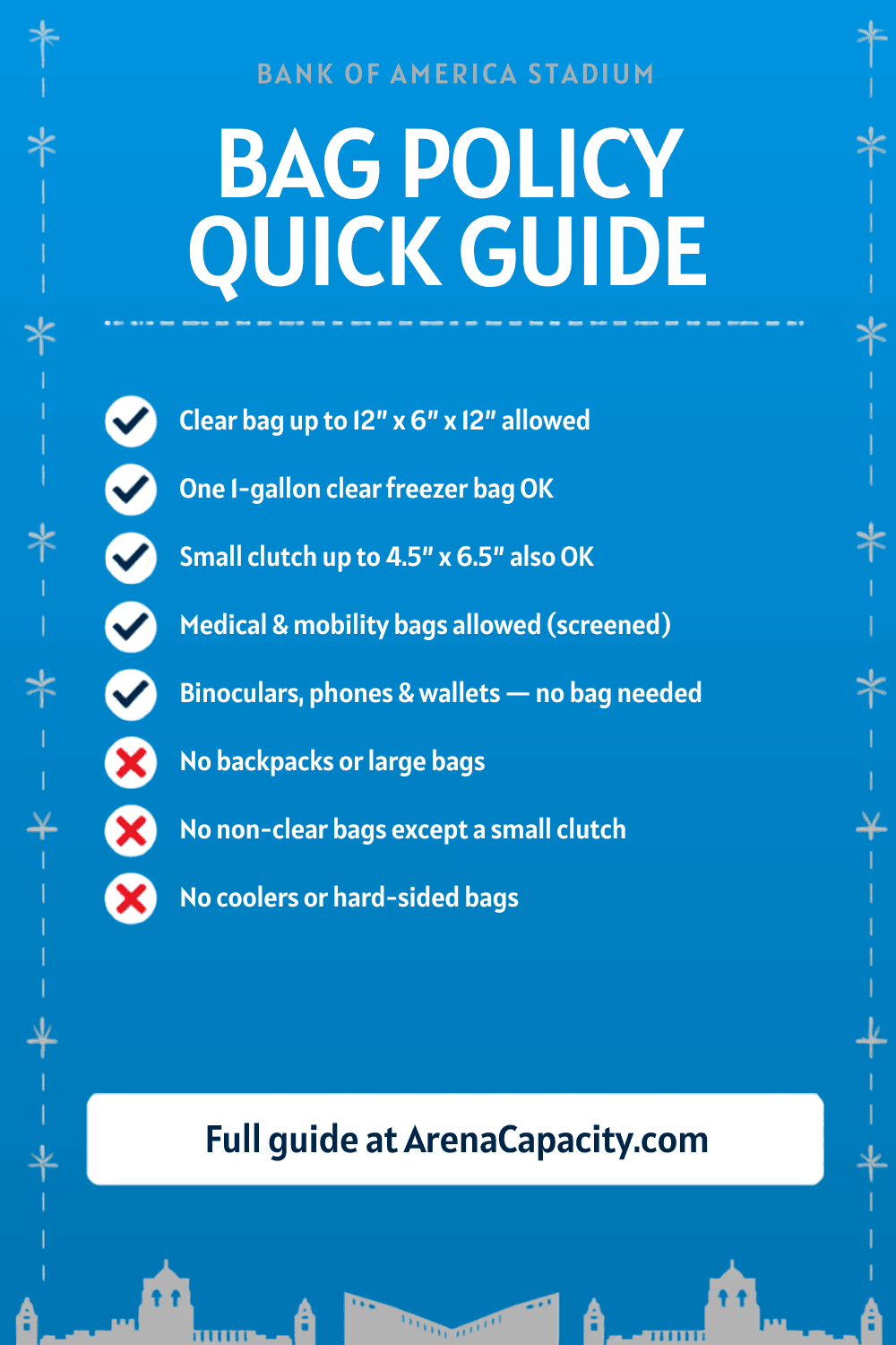 Bank of America Stadium bag policy โ what you can bring