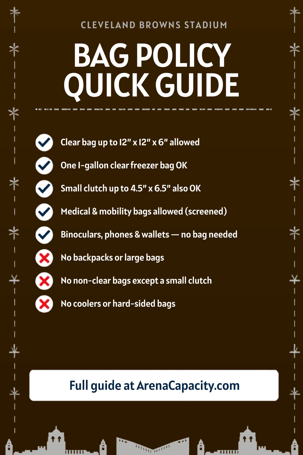 Cleveland Browns Stadium bag policy โ what you can bring