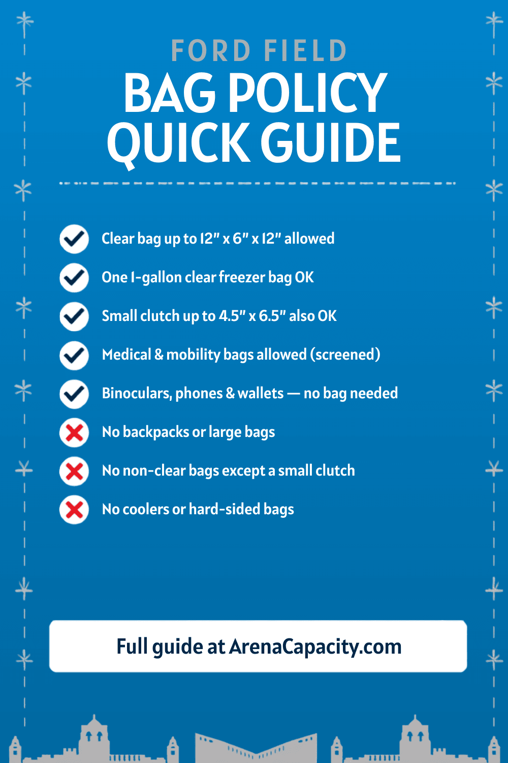 Ford Field bag policy — what you can bring