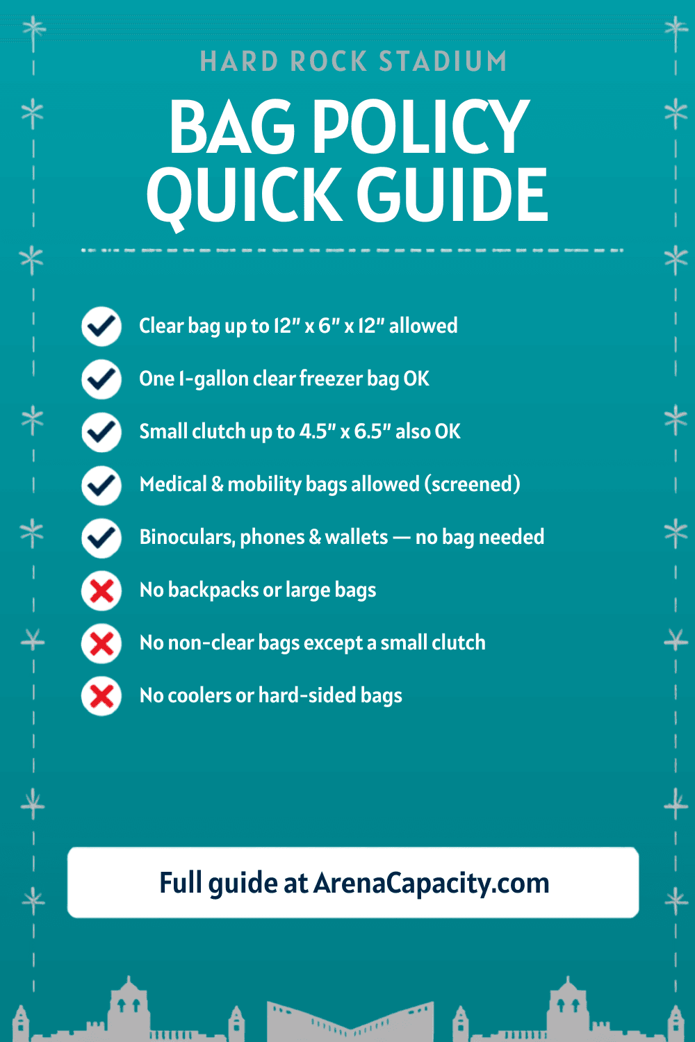 Hard Rock Stadium bag policy — what you can bring