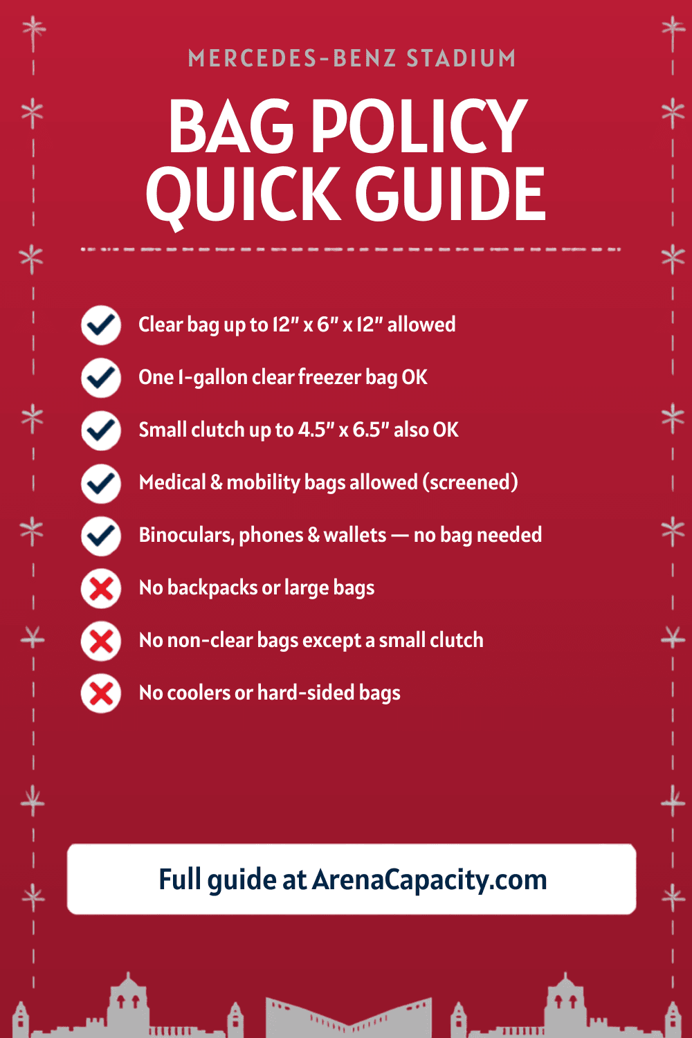 Mercedes-Benz Stadium bag policy — what you can bring