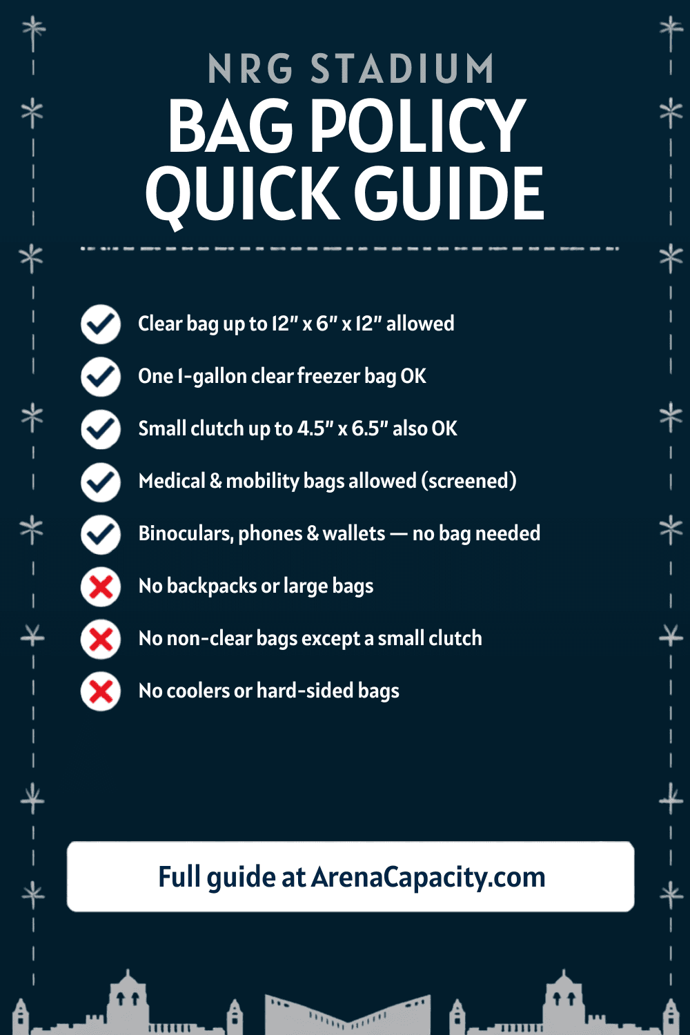 NRG Stadium bag policy โ what you can bring