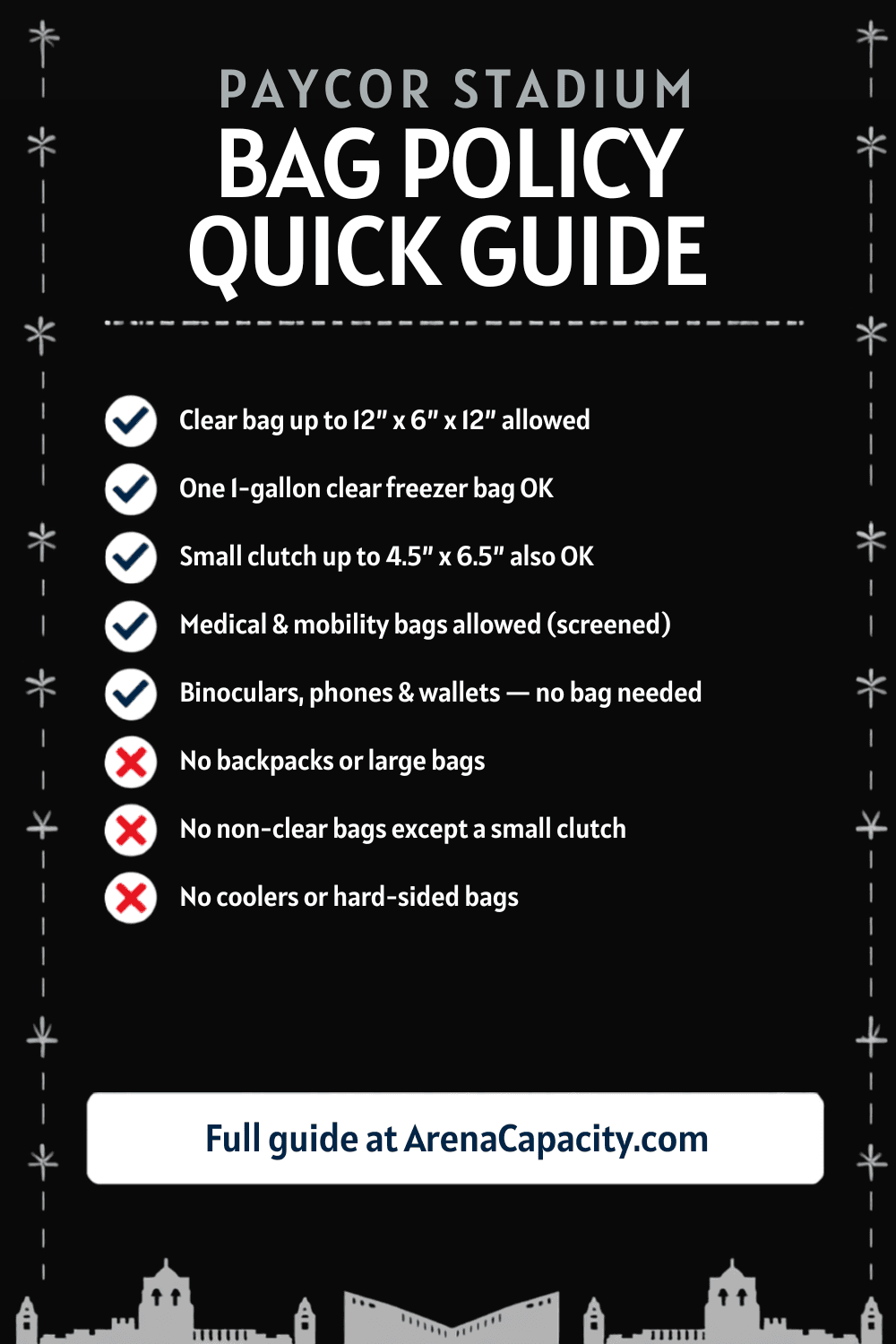 Paycor Stadium bag policy — what you can bring