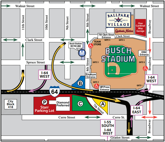 Busch Stadium Parking Guide For The 2026 Season Busch Stadium Parking Map 