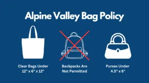alpine valley bag policy