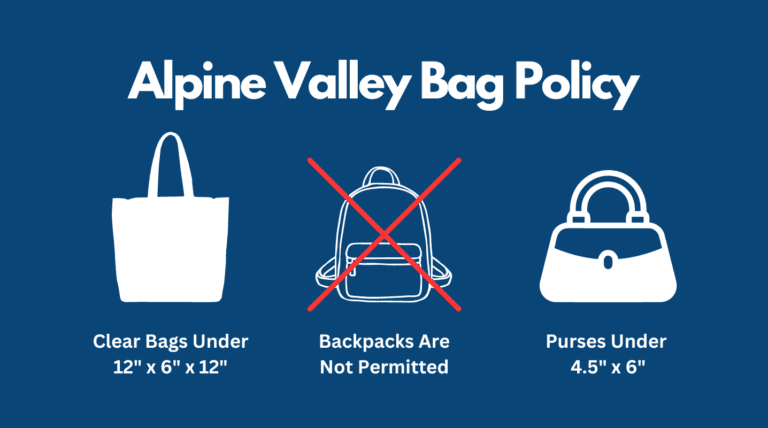 alpine valley bag policy