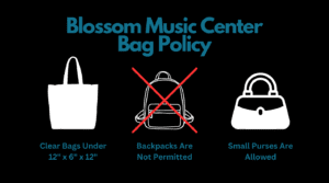 blossom music center bag policy
