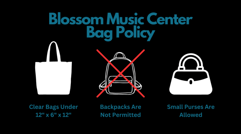 blossom music center bag policy