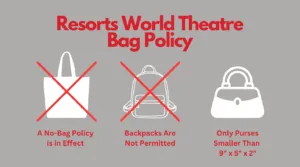 resorts world theatre bag policy