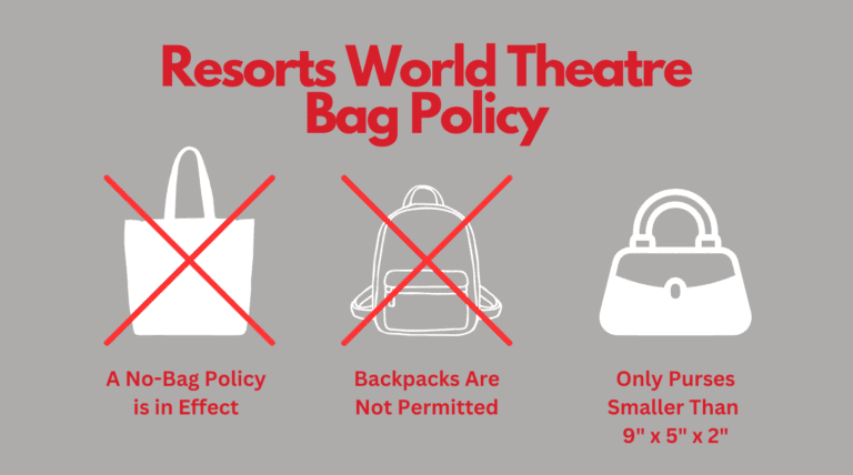 resorts world theatre bag policy