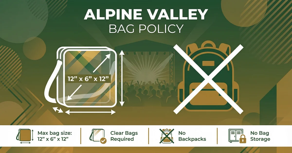 alpine valley bag policy