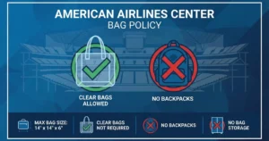 american airlines center bag policy
