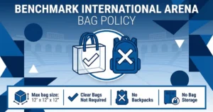 benchmark international arena bag policy