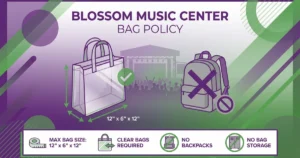blossom music center bag policy