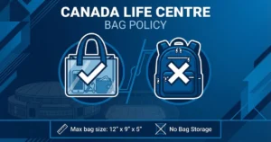 canada life centre bag policy