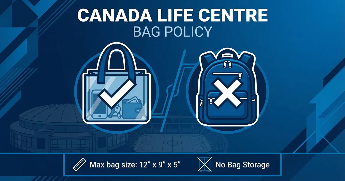 canada life centre bag policy