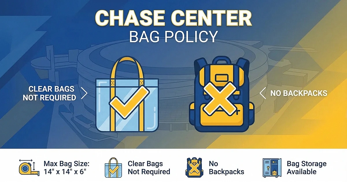 chase center bag policy