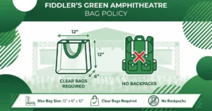 fiddler’s green amphitheatre bag policy