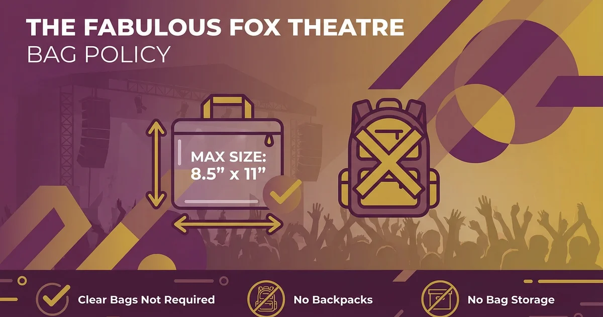 the fabulous fox theatre bag policy