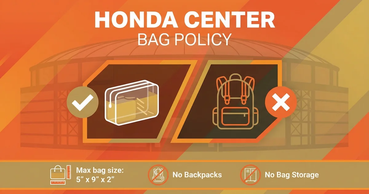 honda center bag policy