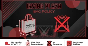 irving plaza bag policy