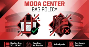 moda center bag policy