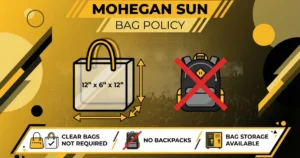 mohegan sun bag policy