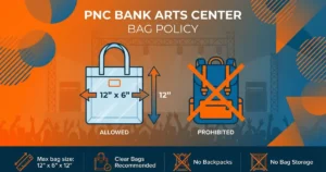 pnc bank arts center bag policy