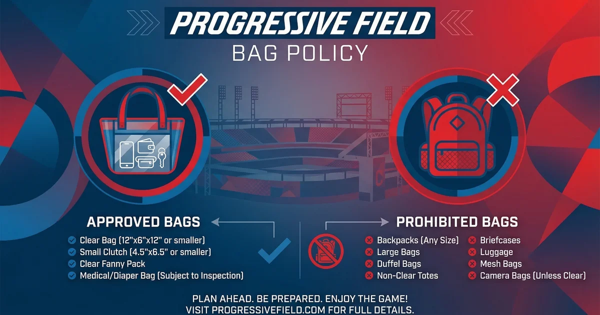 progressive field bag policy