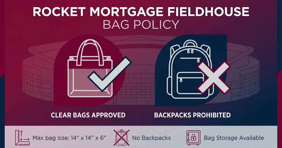 rocket mortgage fieldhouse bag policy