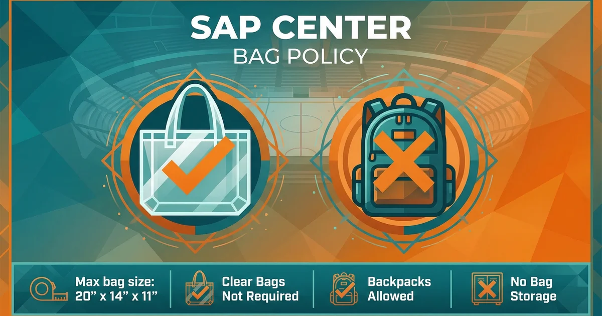 sap center bag policy