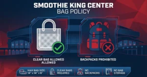 smoothie king center bag policy