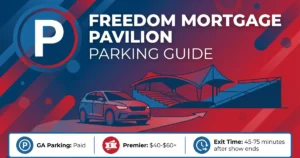 freedom mortgage pavilion parking guide