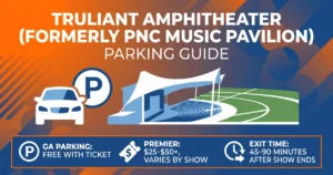 truliant amphitheater (formerly pnc music pavilion) parking guide