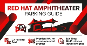 red hat amphitheater parking guide