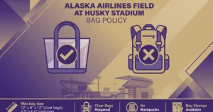 alaska airlines field at husky stadium bag policy