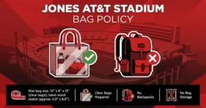 jones at&t stadium bag policy