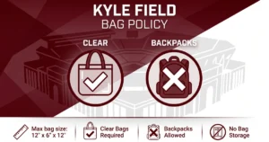 kyle field bag policy