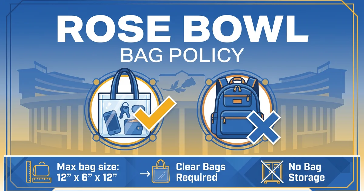 rose bowl bag policy